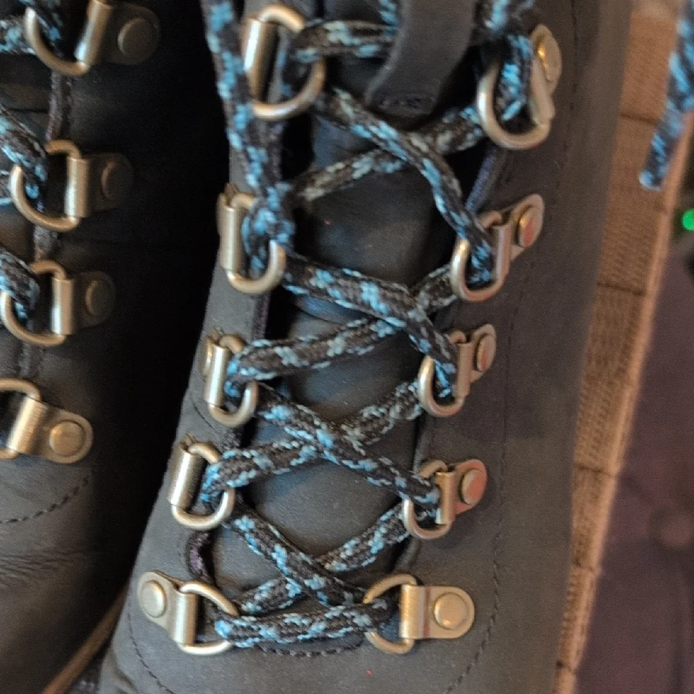 Sorel Black Lace-Up Wedge Boots - Picture 12 of 12